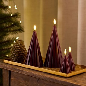 Decorațiune luminoasă de Crăciun burgundy 2 buc. ø 6 cm Laura – Sirius