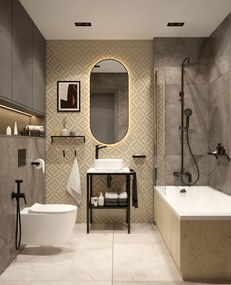 ROUND Suport pentru hartie igienica montat pe perete, finisaj negru ADR_N211