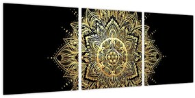 Tablou - Mandala bogăției (cu ceas) (90x30 cm)