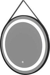 Oglindă lemn masiv cu iluminare LED si acționare touch 60 cm