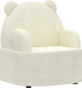 AIYAPLAY Fotoliu pentru copii, formă de ursuleț, Teddyfleece moale, până la 3 ani, 52x48x59 cm, Bej | Aosom Romania