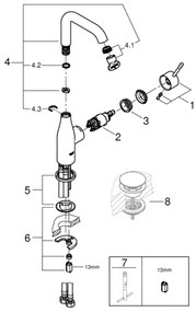 GROHE 23541001 - Baterie pentru lavoar ESSENCE DN 15 crom lucios