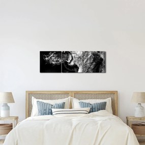 Tablou - Portretul unei leoaice (cu ceas) (90x30 cm)