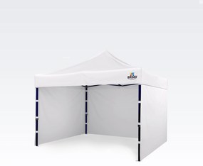 Pavilion 3x3 m, cadru din oțel cu 3 pereți: cort de lucru pentru meșteșugari - cu 3 pereți - Alb