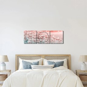 Tablou - Flori de câmp (cu ceas) (90x30 cm)