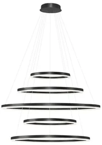 Lustra XXL cu 5 inele LED si telecomanda HALO PENDANT BK 150+120+100+80+60 CCT