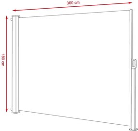 Marchiză/Copertină retractabilă laterală Avenberg ROXANE - gri