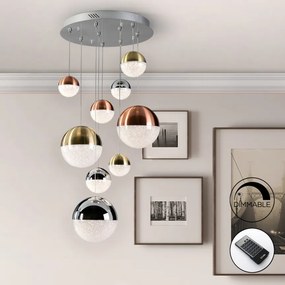 Lustra LED dimabila cu telecomanda Sphere 9L SV-793091D