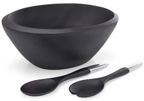Bol de salată Noir cu linguri de servit - Nambé