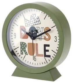 Ceas de masă pentru copii, Boys Rule, verde, diam. 15 cm