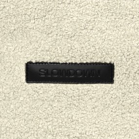 Fotoliu bean bag crem cu tapițerie din țesătură bouclé Lounge – SLOWDOWN