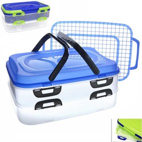 Orion Cutie portabilă din plastic pentru alimente, 2 tăvi