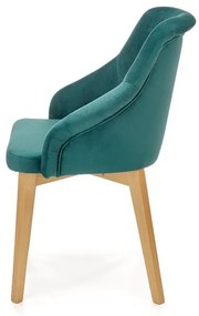 Scaun Toledo 2 velvet verde/stejar miere Monolith 37
