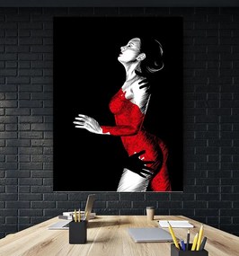 Tablou canvas Girl in Red 120x80 cm