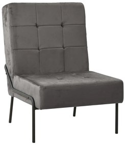 vidaXL Scaun de relaxare, gri închis, 65x79x87 cm, catifea
