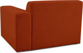 Modul pentru canapea cărămiziu cu tapițerie din stofă bouclé (cu colț pe partea dreaptă) Roxy – Scandic