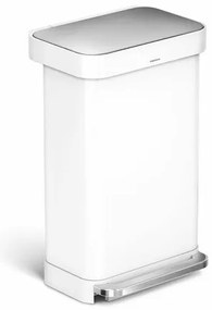 Simplehuman Coș cu pedale 45 l, alb