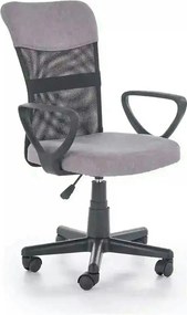 Scaun birou TIMMY, gri/negru, stofa clasica/plasa, 52x59x81/91 cm