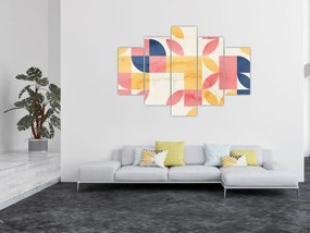 Tablou - Abstracție cu modele retro (150x105 cm)