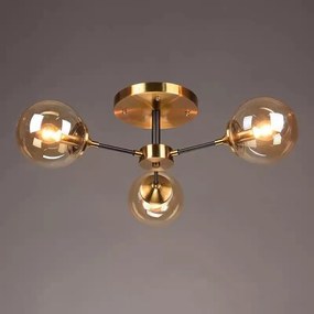 Lustra cu Sticlă DF1055-3 – Design Elegant, cu 3 Socluri E14