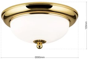 Orion - Plafonieră EMPIRA, 2xE14/40W/230V, Ø 26,5 cm, aurie