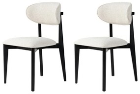 Set de scaune de sufragerie Lionte White andBlack, 2 buc.