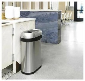Coș de gunoi pentru spații comerciale Simplehuman 50 l, oțel inoxidabil