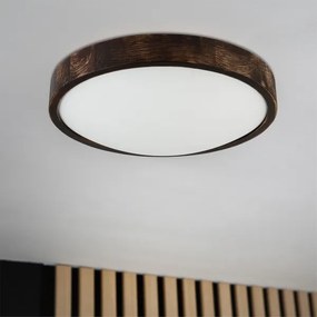 Brilagi - Plafonieră LED CARVALHO SLIM SMOKEY LED/36W/230V, stejar, diam. 37,5 cm