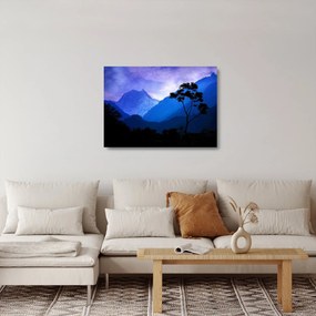 Tablou pe sticlă - Cerul de noapte din Nepal (70x50 cm)