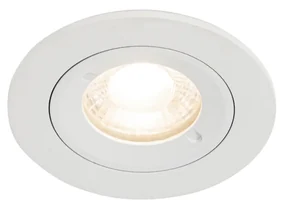 Spot încastrat inteligent alb rotund IP44 incl. Wifi GU10 50mm - Xena