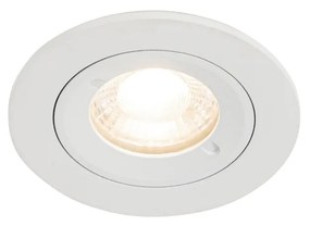 Spot încastrat inteligent alb rotund IP44 incl. Wifi GU10 50mm - Xena