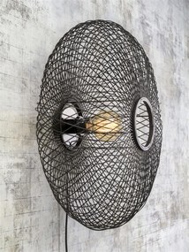 Aplica eco din bambus Cango negru, 60x25cm