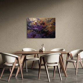 Tablou pe sticlă - Abstracție texturată (70x50 cm)
