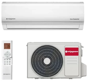 Aparat de aer conditionat invertor Nippon KFR 12DCA ECO POWERFUL, 12.000 BTU/h-13.000 BTU/h, A++, Pаnа la 23 m², Wi-Fi, Dezghetare inteligenta, Autodiagnosticare, Mod Sleep, Timer, Alb