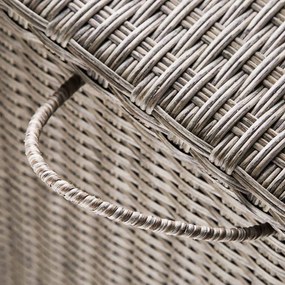 Deuba Cutie depozitare 122cm x 56cm x 61cm - crem cu roti