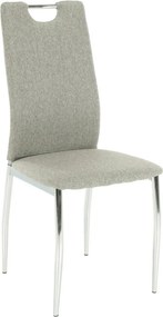 Scaun bucatarie OLIVA NEW, bej/crom, textil/metal, 42x52x97 cm