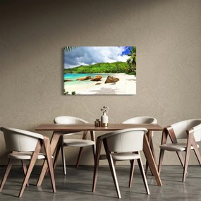 Tablou - Seychelles, plaja Takamaka (90x60 cm)