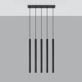 Lustră pe cablu PASTELO 5 5xG9/12W/230V negru