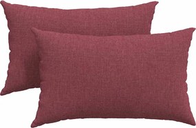 vidaXL Perne pentru canapea 2 pcs Roșu Vin 50 x 30 cm țesătură