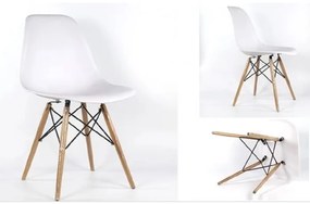 ShopJK SCAUN CLASSIC ALB, STILUL SCANDINAV
