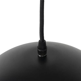 Lampă suspendată industrială neagră cu auriu 3 lumini - Magnax