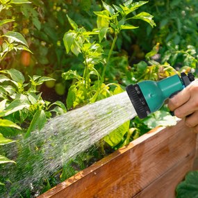 Outsunny Tabur pentru Furtun Retractabil cu Furtun de Apă 30+2 m, Rotativ la 180°, 50x23x45 cm, Verde | Aosom Romania