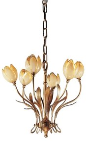 Candelabru 6 brate LUX realizat manual Tulipani