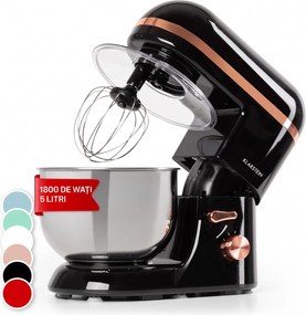 Klarstein Bella Elegance, robot de bucătărie, 1800W, 1,7 HP, 6 nivele, 5 litri, negru
