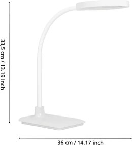 Eglo 902178 - Lampă de masă LED LAURO, dimabilă, LED/5,5W/230V 2700/4000/6500K, albă