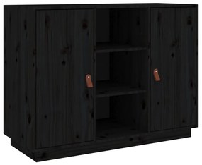 820136 vidaXL Dulap, negru, 100x40x75 cm, lemn masiv de pin
