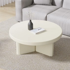 Masuta de cafea rotunda alb stil japandi DEPRIMO 43471 by Deprimo