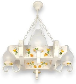 Candelabru fabricat manual din lemn pictat Queen 4L