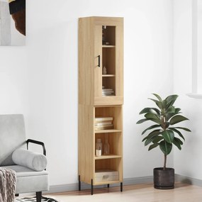 vidaXL Dulap înalt, stejar sonoma, 34,5x34x180 cm, lemn prelucrat