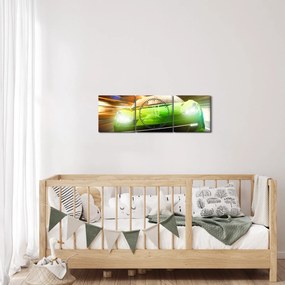 Tablou - Mașină de curse verde (cu ceas) (90x30 cm)